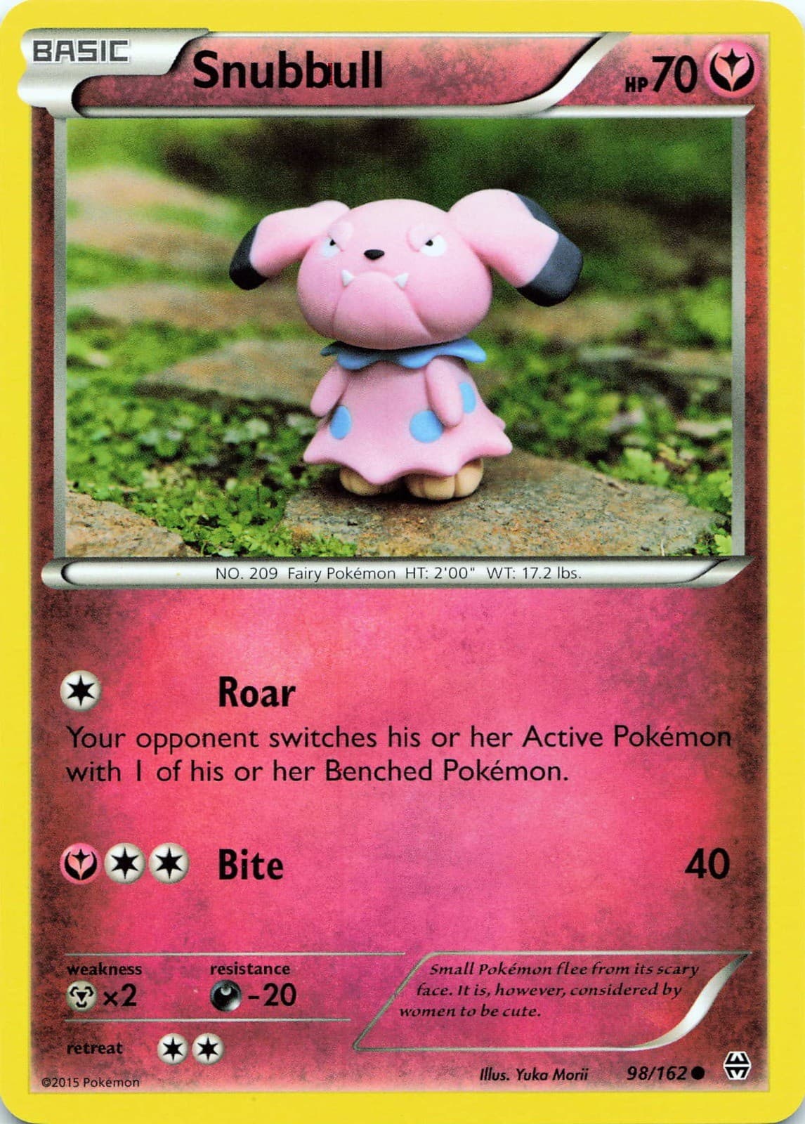 Pokémon TCG Snubbull #98/162 XY - BREAKthrough NM (YUKA MORII)