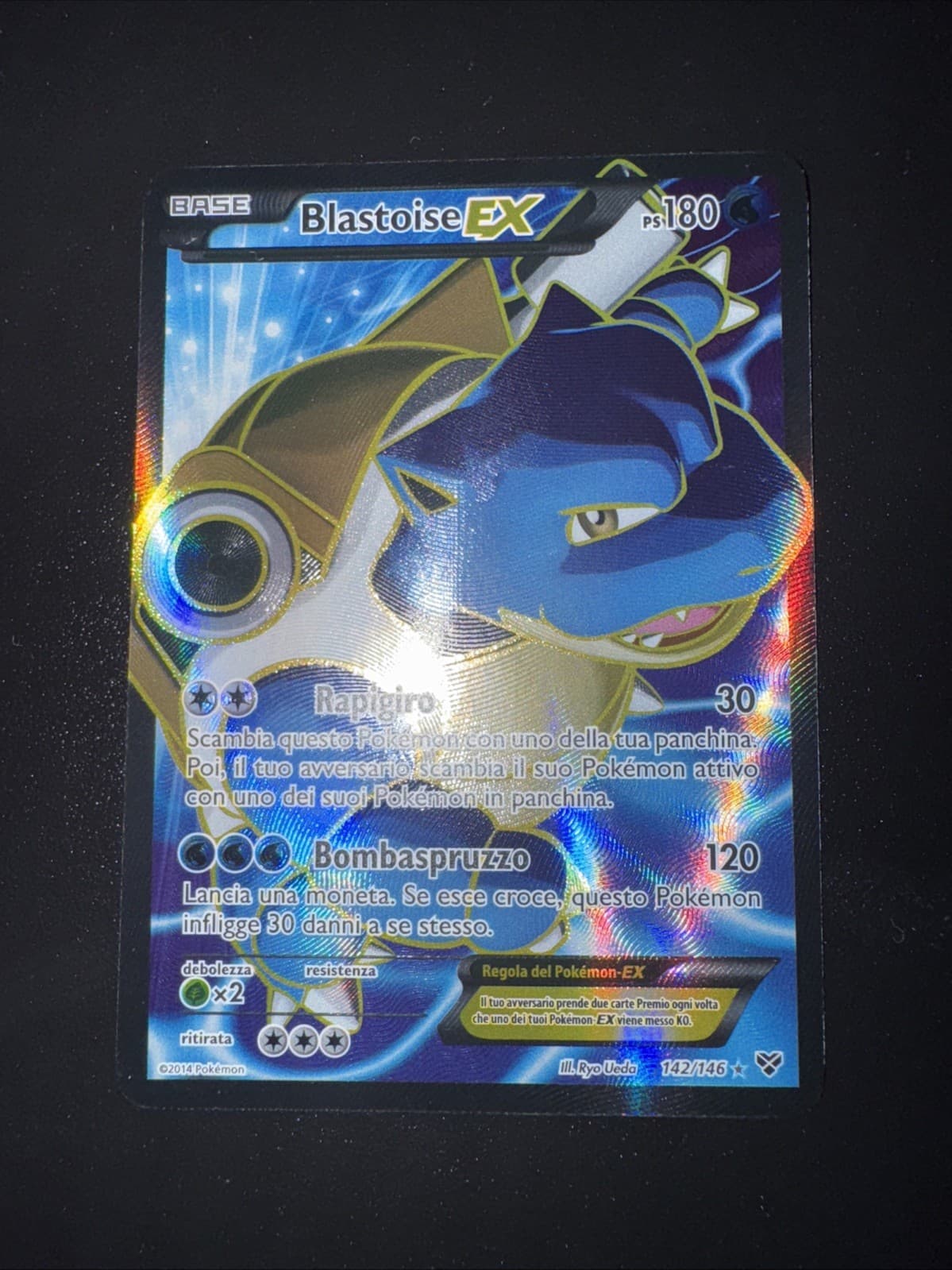 Pokémon Blastoise EX XY 142/146 Holo Ita Full Art Near Mint