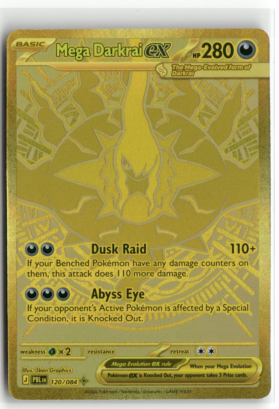 Holofoil Mega Darkrai ex 120/084 NM Pitch Black