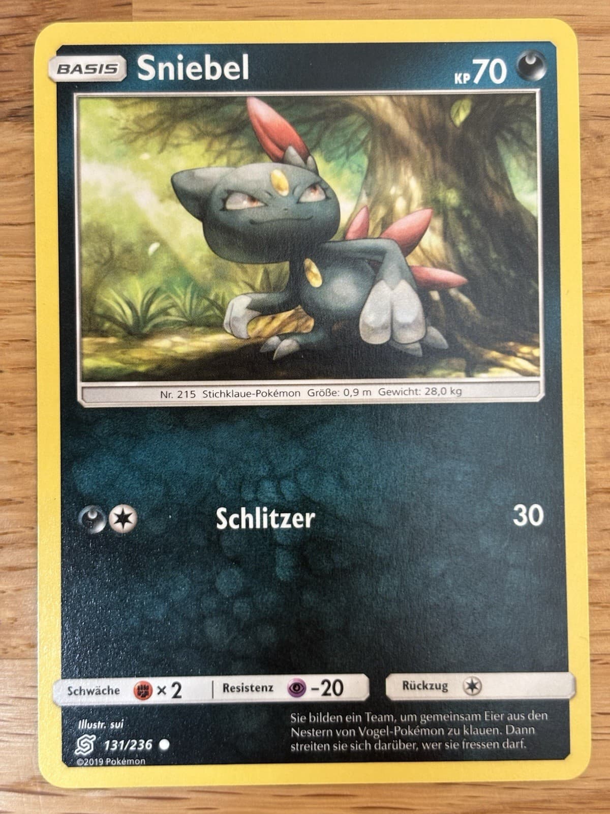 Pokémon Sniebel 131/236 Common Deutsch Bund Der Gleichgesinnten 2019 TCG