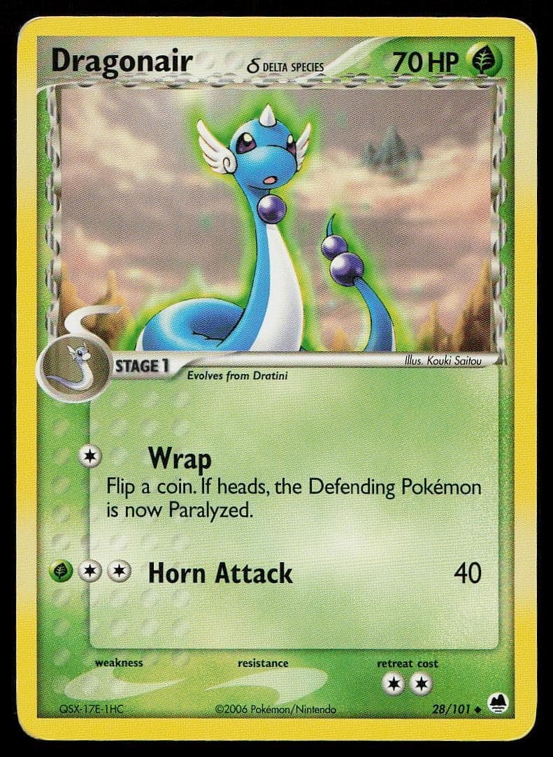 Dragonair 28/101 Uncommon Dragon Frontiers Pokemon Near Mint