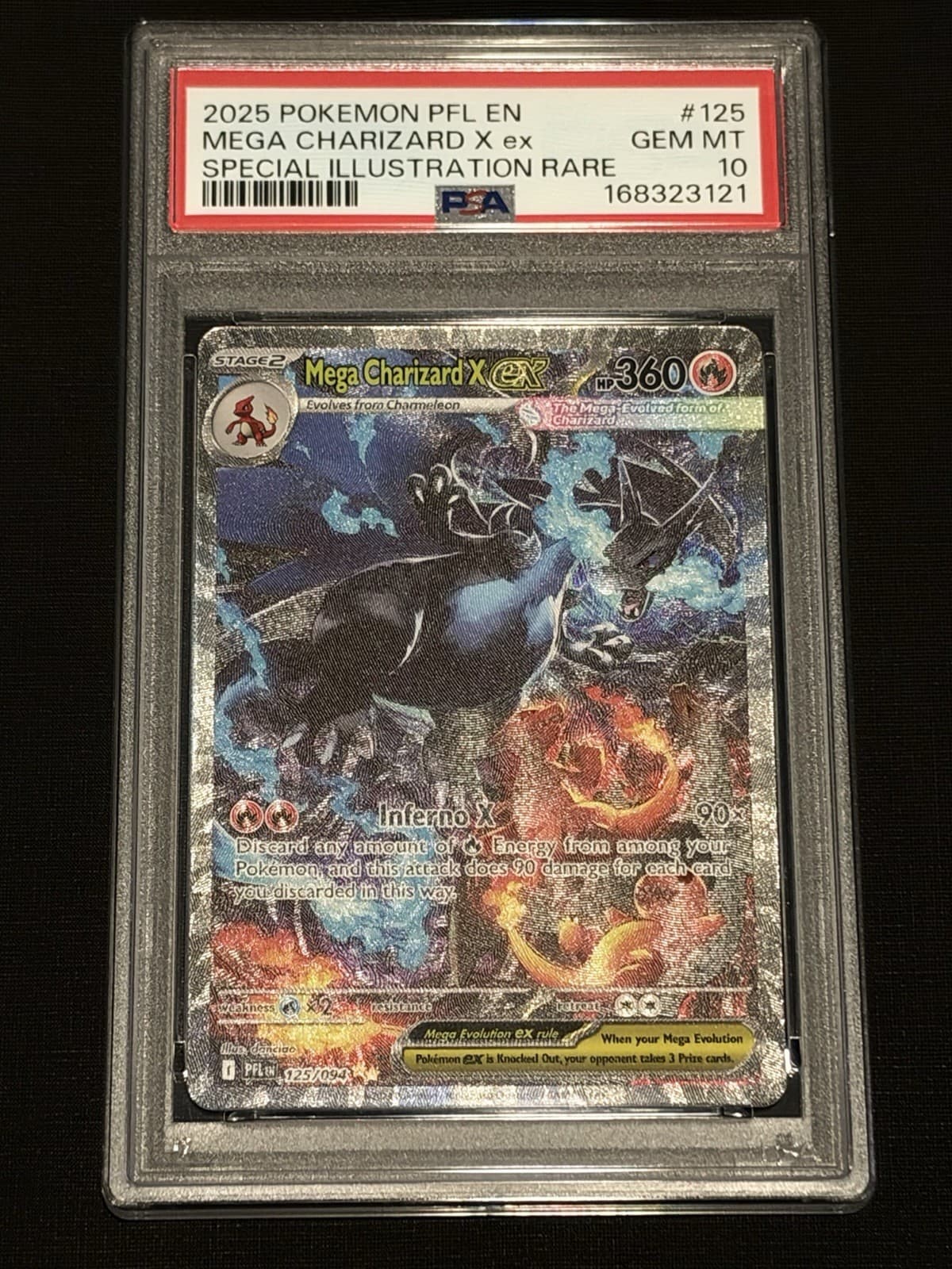 PSA 10 GEM MINT EN Mega Charizard X ex 125/094 Special Illustration Rare Pokemon