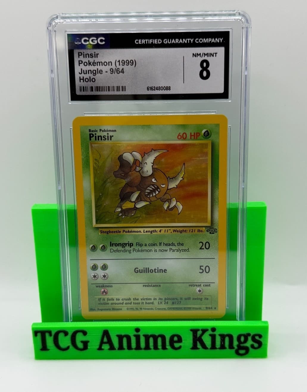 Pokemon Pinsir Holo Pin 9/64 CGC 8 NM/Mint 1999 Jungle Unlimited Rare