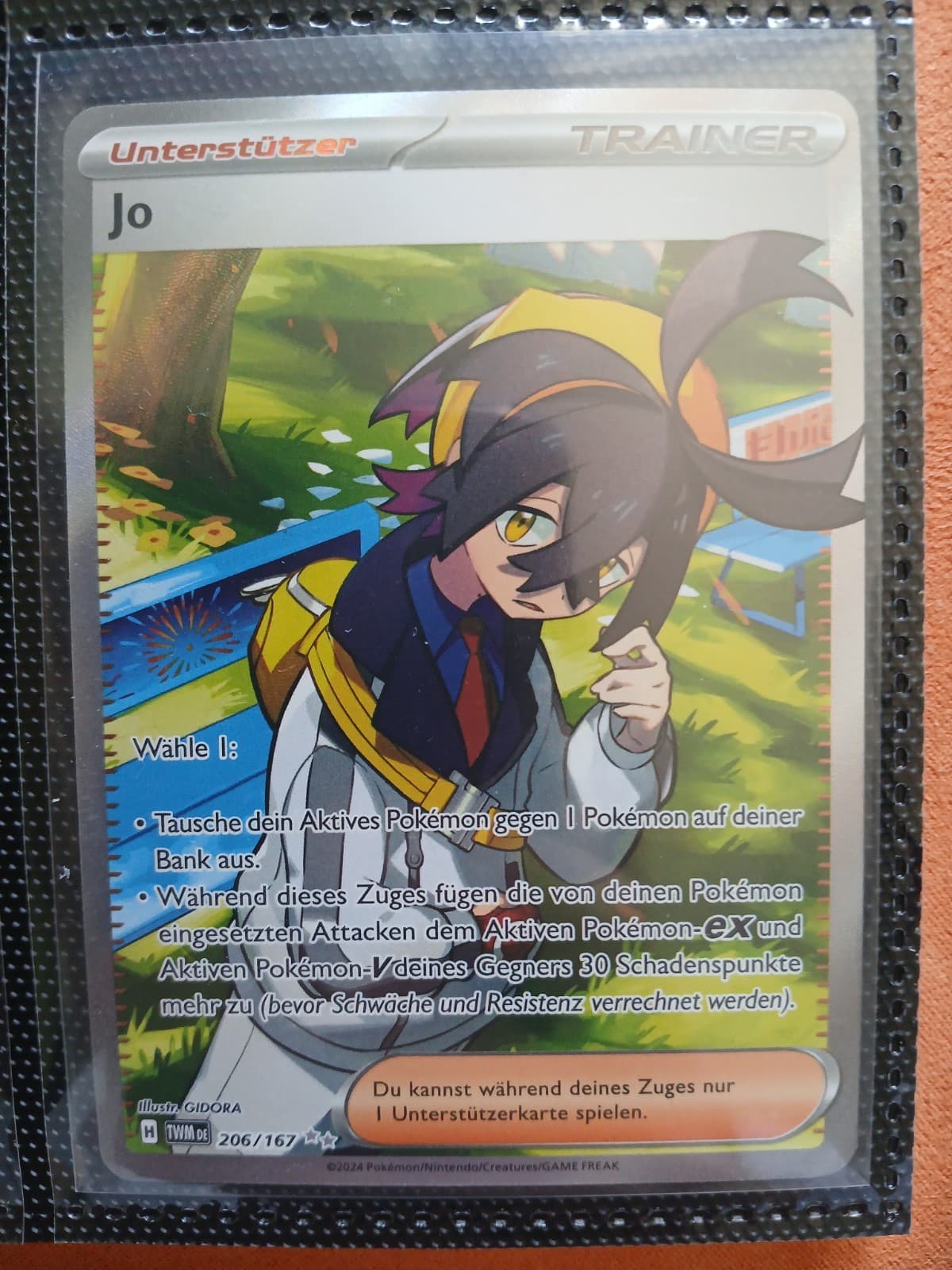 Pokémon TCG Maskerade im Zwielicht Jo Fullart 206/167 Near Mint Deutsch Karte