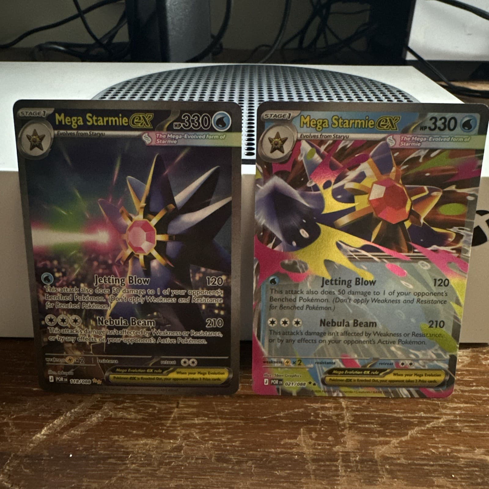 Mega Starmie EX 118/088 Pokémon Perfect Order Special Illustrator Rare & 021/088
