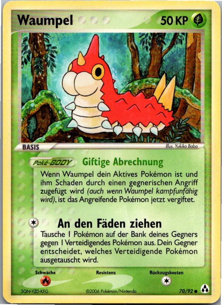 Pokémon Waumpel 70/92 EX Legend Maker 2006