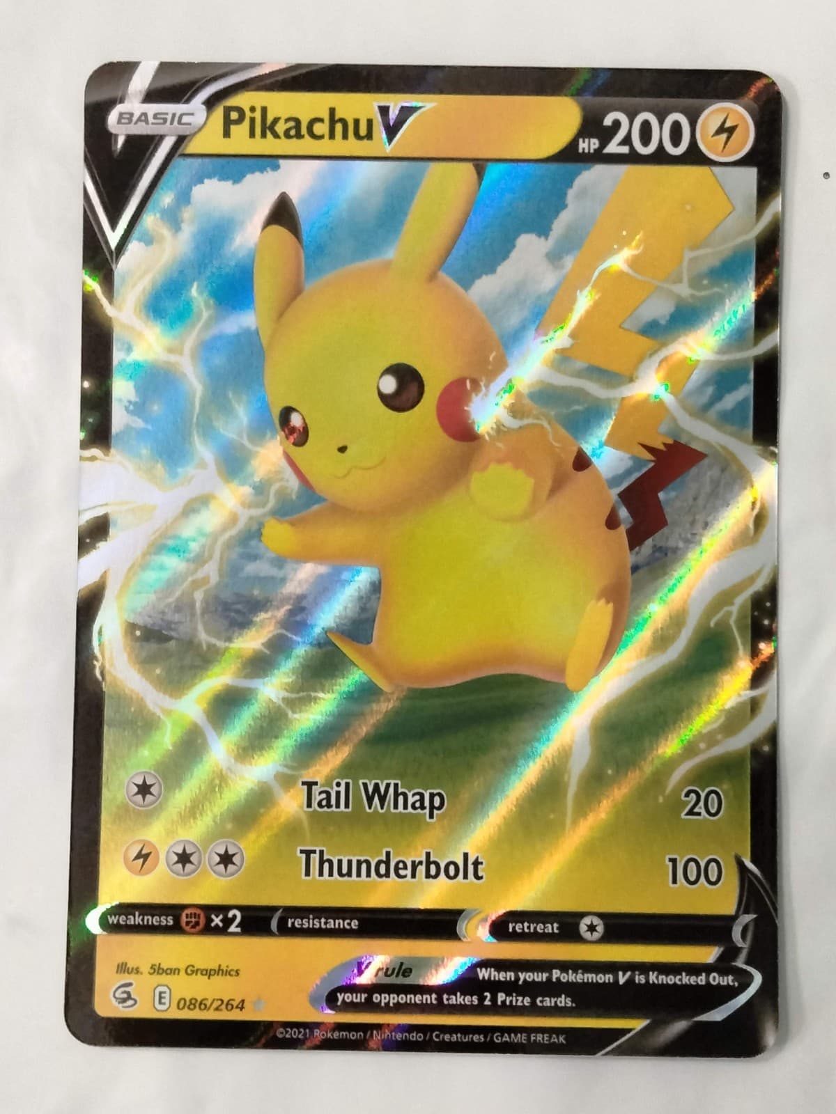 Pikachu V 86/264 - Pokemon TCG Sword & Shield Fusion Strike 2021 Ultra Rare - NM