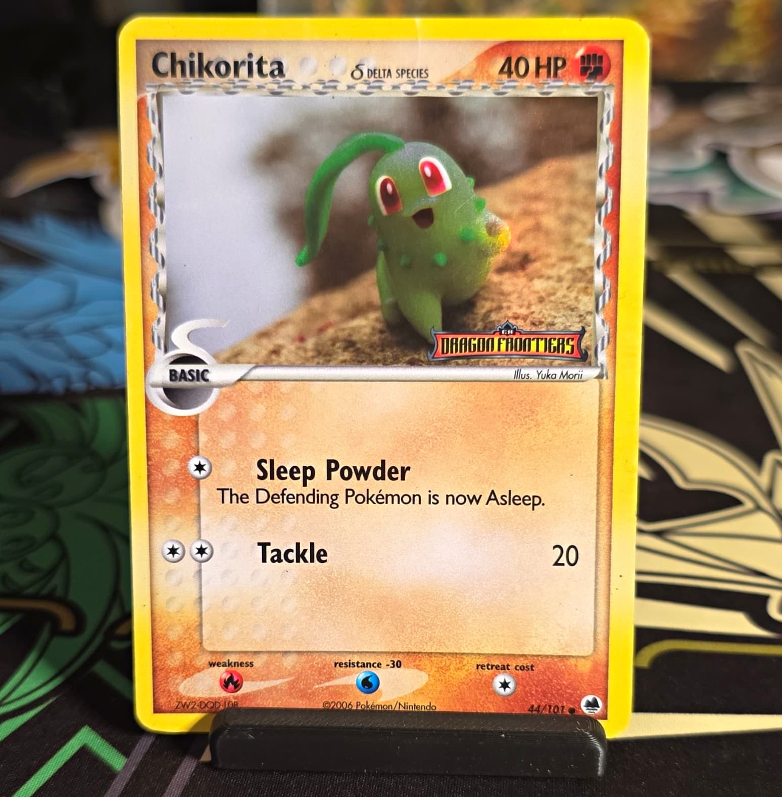 The Pokémon Company Pokemon TCG Chikorita 44/101 EX Dragon Frontiers RH EN 40 HP