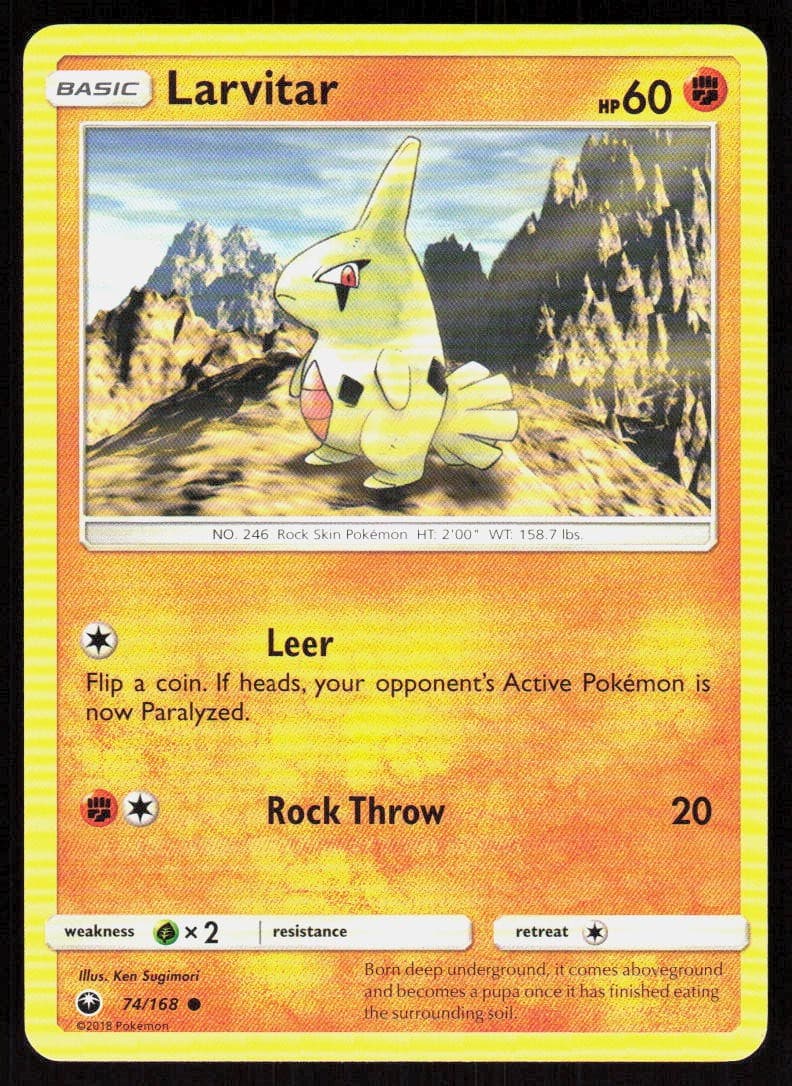 Larvitar 74/168 Common Celestial Storm Pokemon Lightly Played