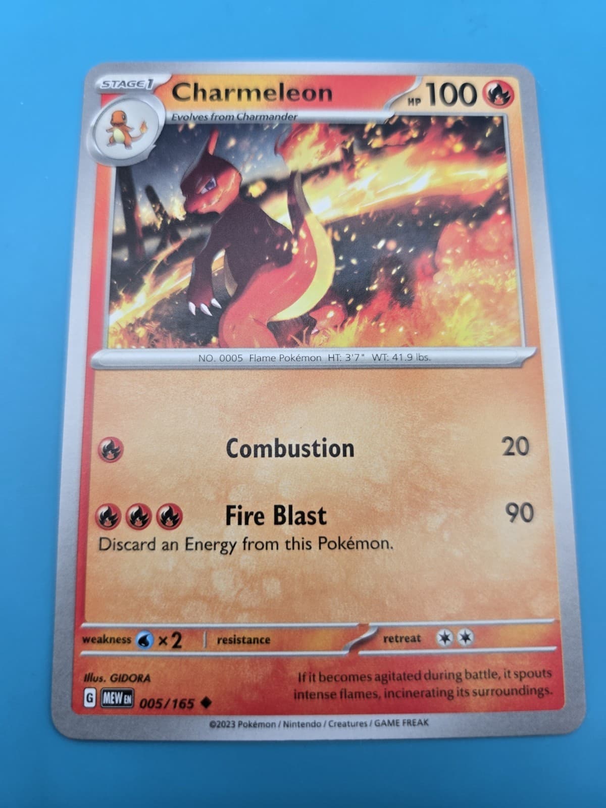 Charmeleon 005/165 - Pokemon Scarlet Violet 151 Regular- NM