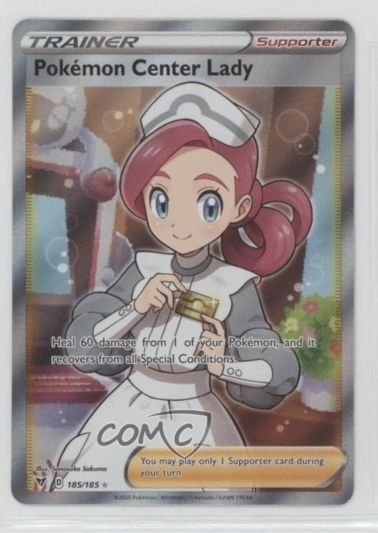 Pokemon Center Lady Ultra Rare Pokémon Sword & Shield Vivid Voltage #185