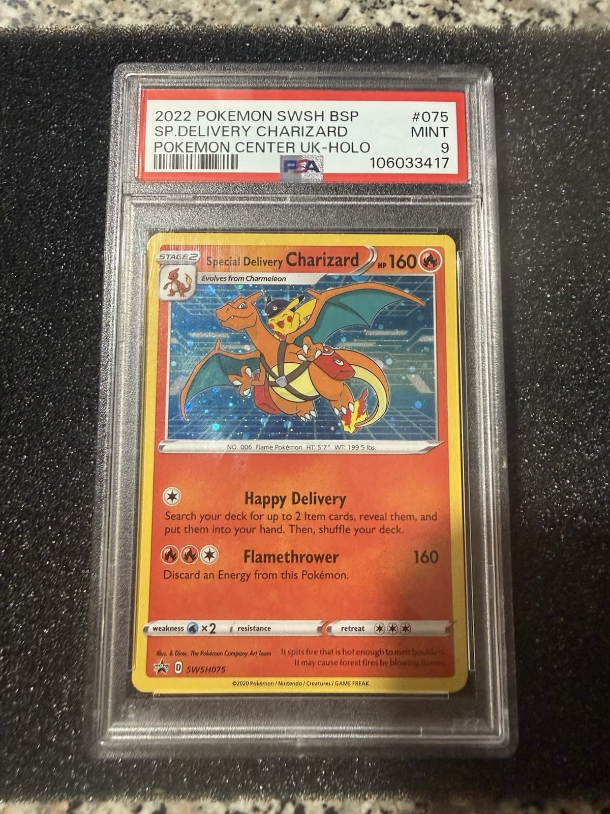 Special Delivery Charizard SWSH075 SWSH: Sword & Shield Promo Cards Holo PSA 9