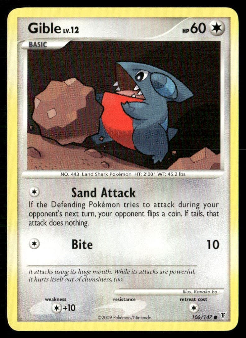 Gible 106/147 Common Supreme Victors Pokemon Moderately Played