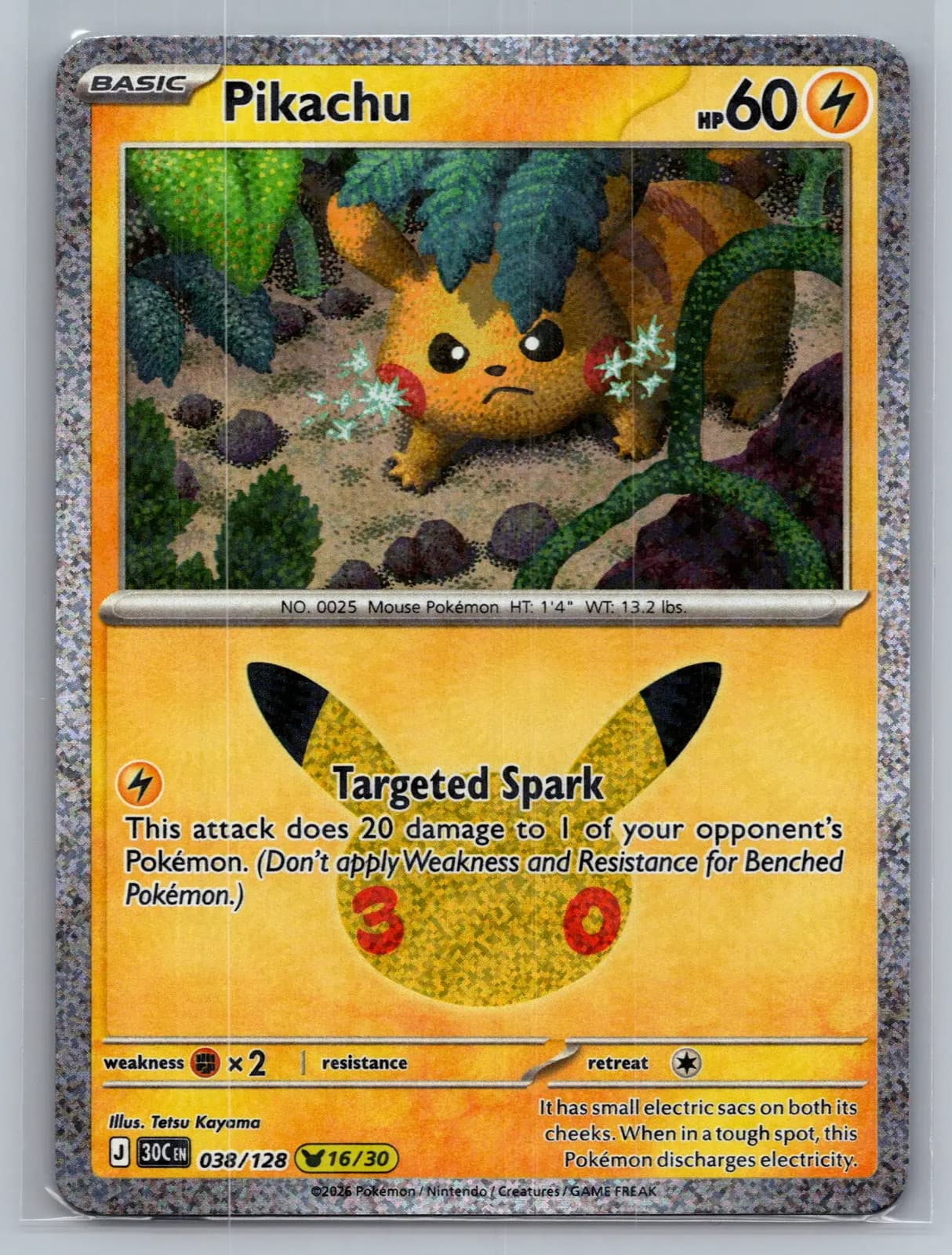 Pikachu #38/128 2026 30th Celebration Pokemon TCG — photo 1 of 2