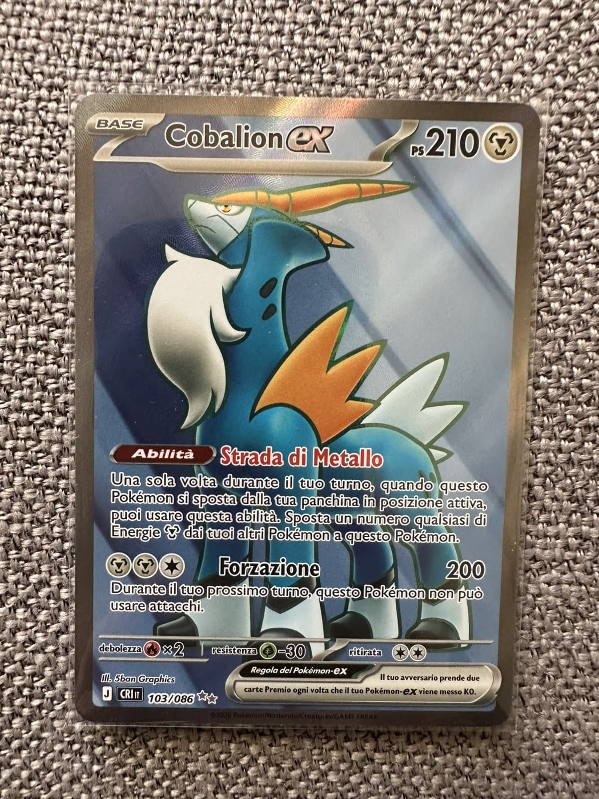COBALION EX • Caos Nascente CRI 103/086 • FULL ART - ITA