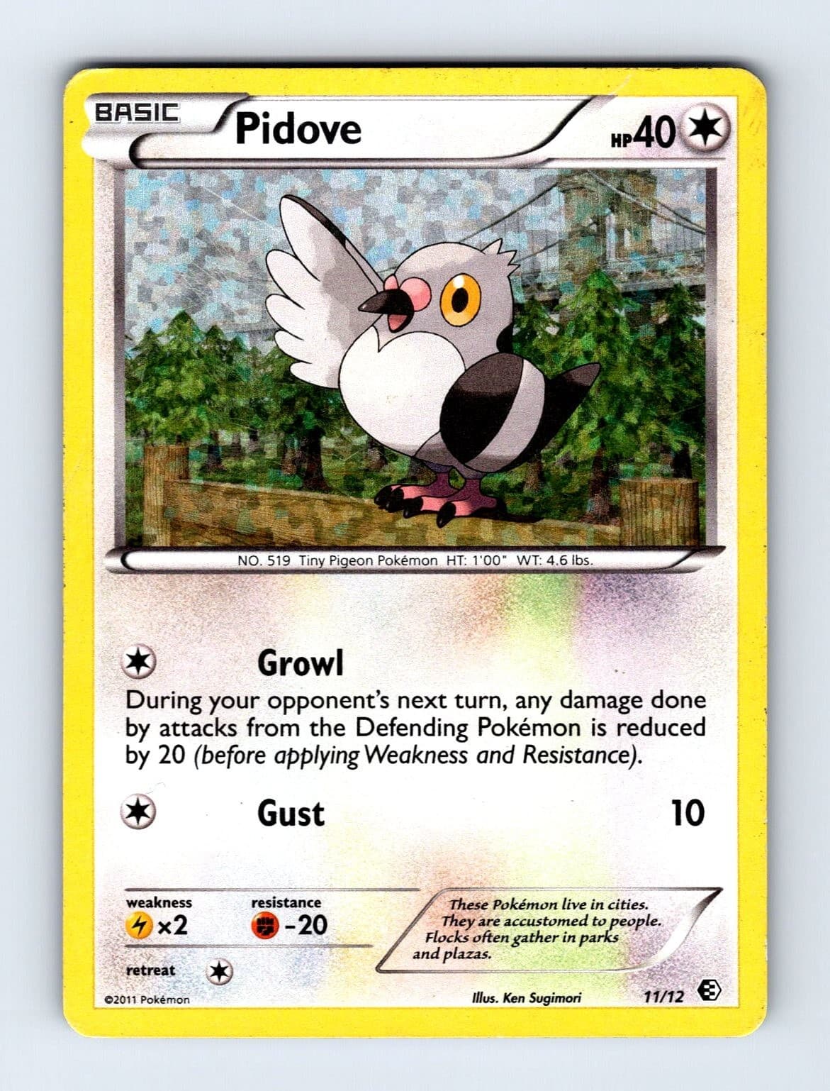 Pidove 11/12 Holo McDonald's Promo Pokemon LP/MP