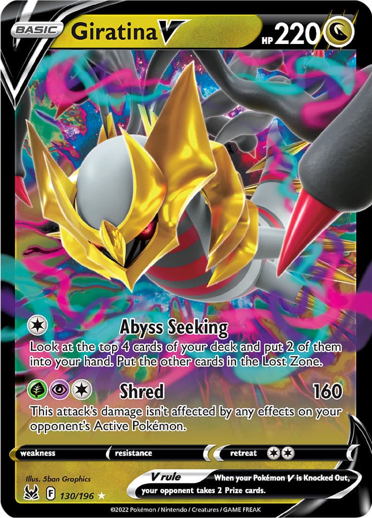 Giratina V 130/196 - Lost Origin - Pokemon TCG - Ultra Rare Holo