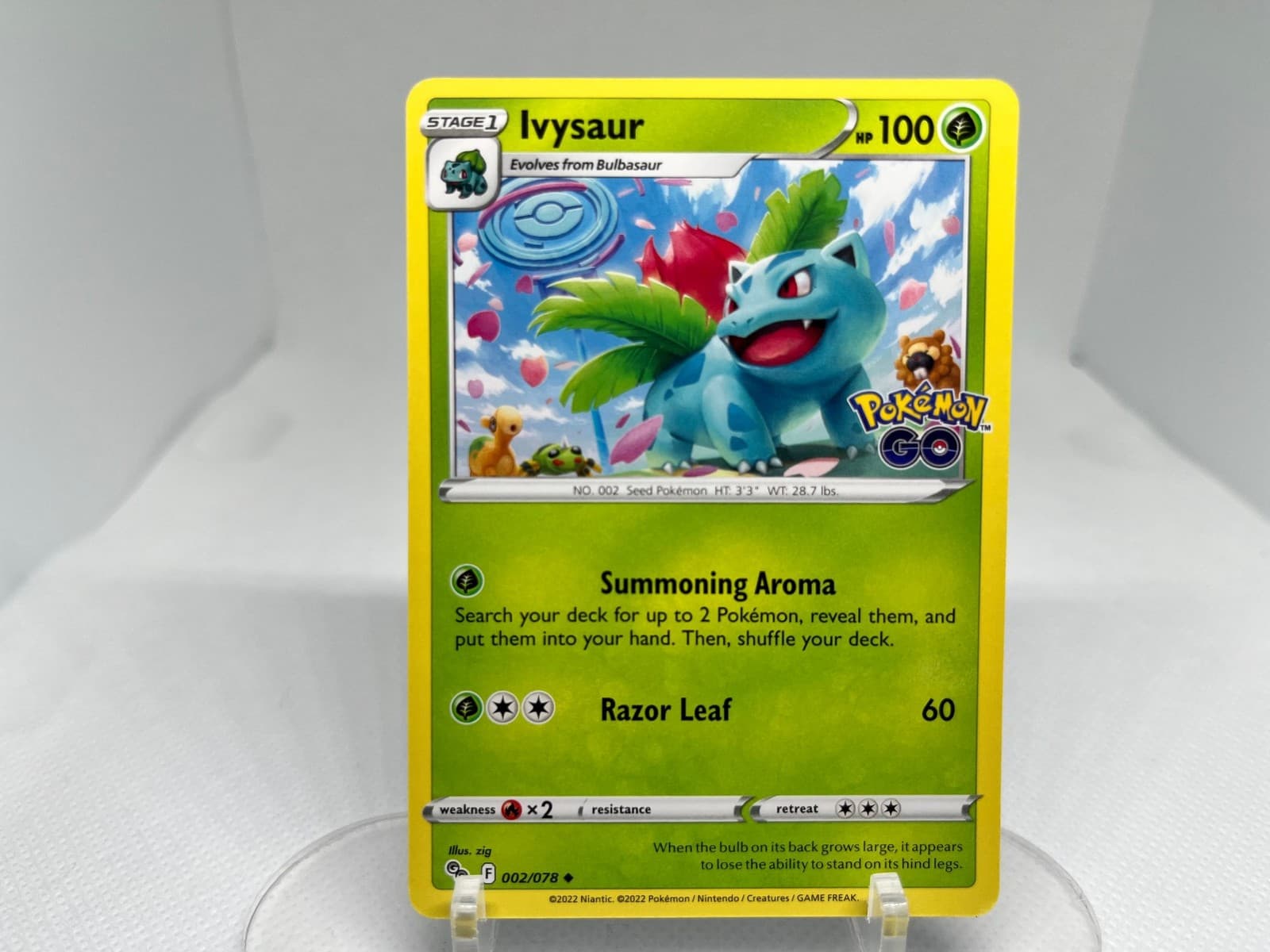 Ivysaur 002/078 Uncommon Pokemon GO Pokemon Near Mint