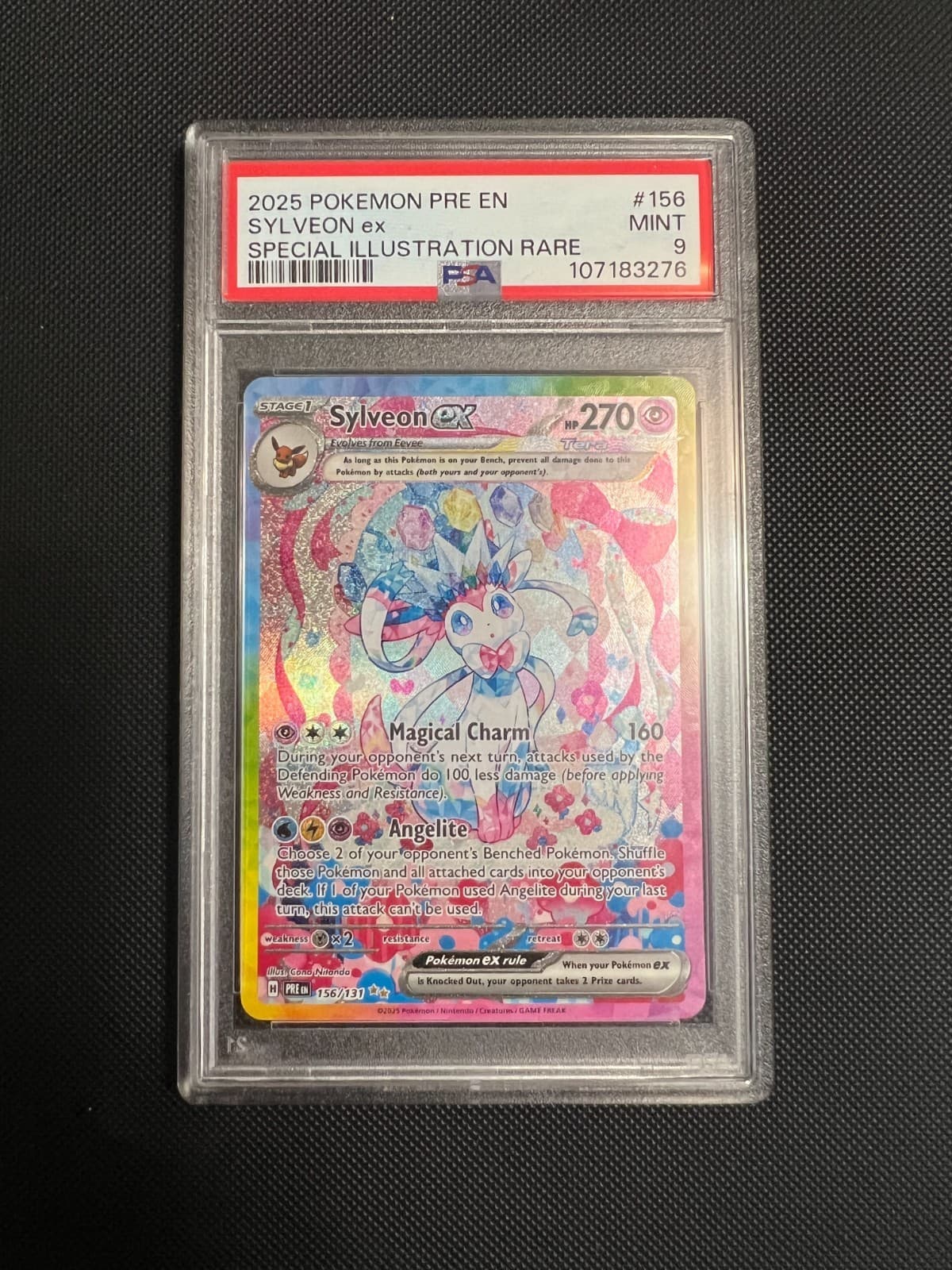 2025 Sylveon EX 156/131 Special Illustration Rare Prismatic Evolutions PSA 9