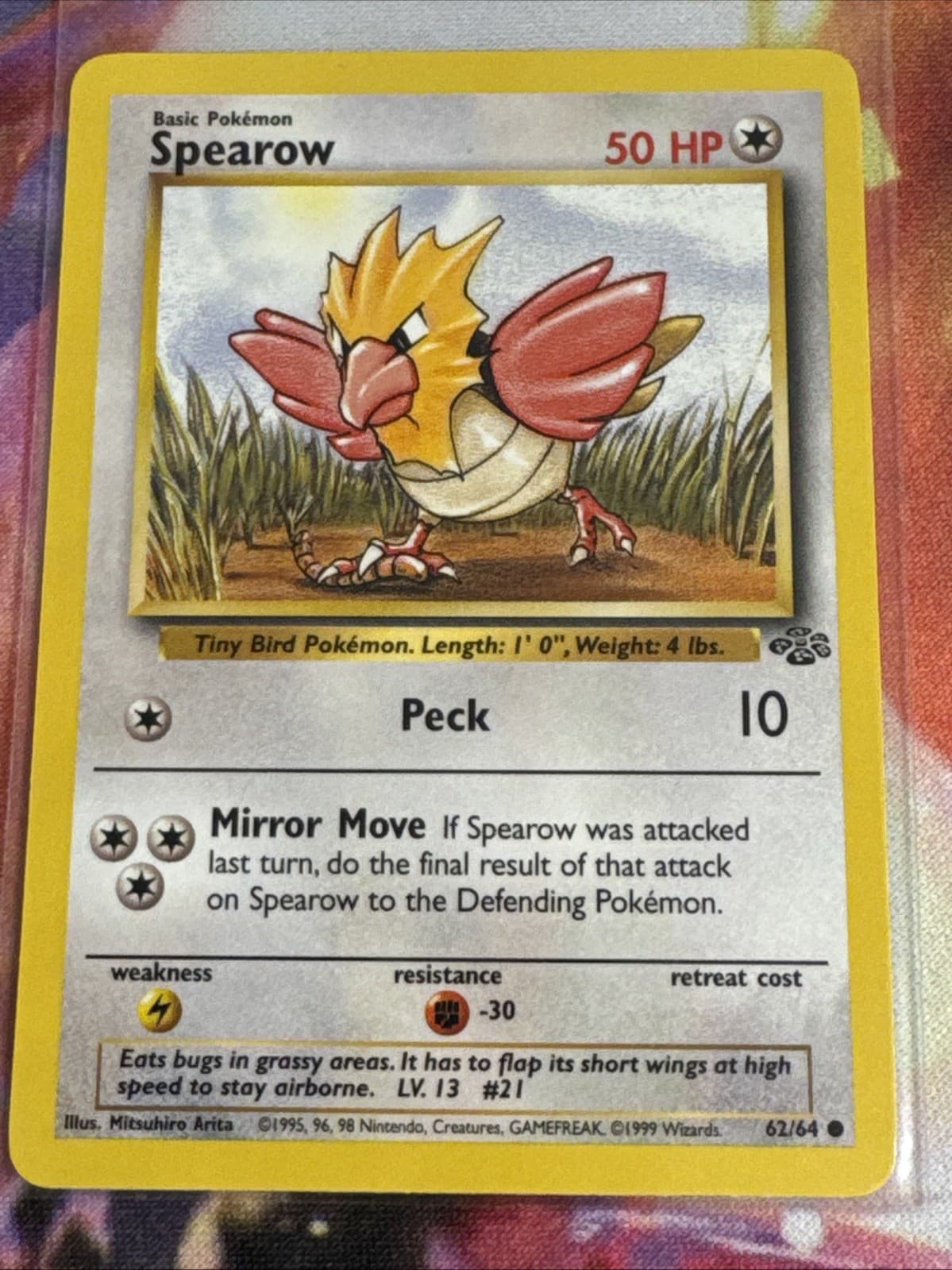 Spearow 62/64 Common Jungle Pokemon Unlimited Lightly Played