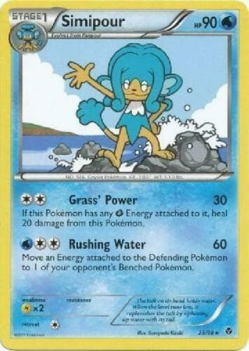 Simipour 23/98 Emerging Powers Rare Light Play LP Pokemon DNA GAMES