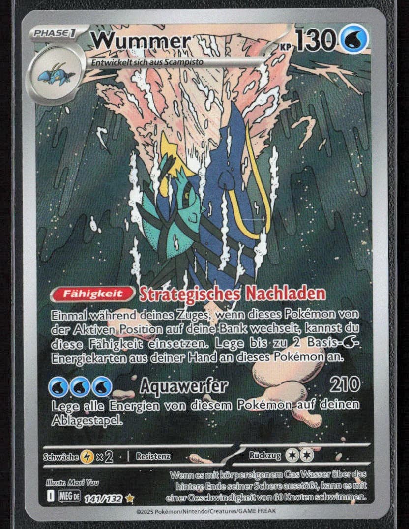 Pokemon Wummer 141 Wasser 2025 Holo Mega-Entwicklung NM