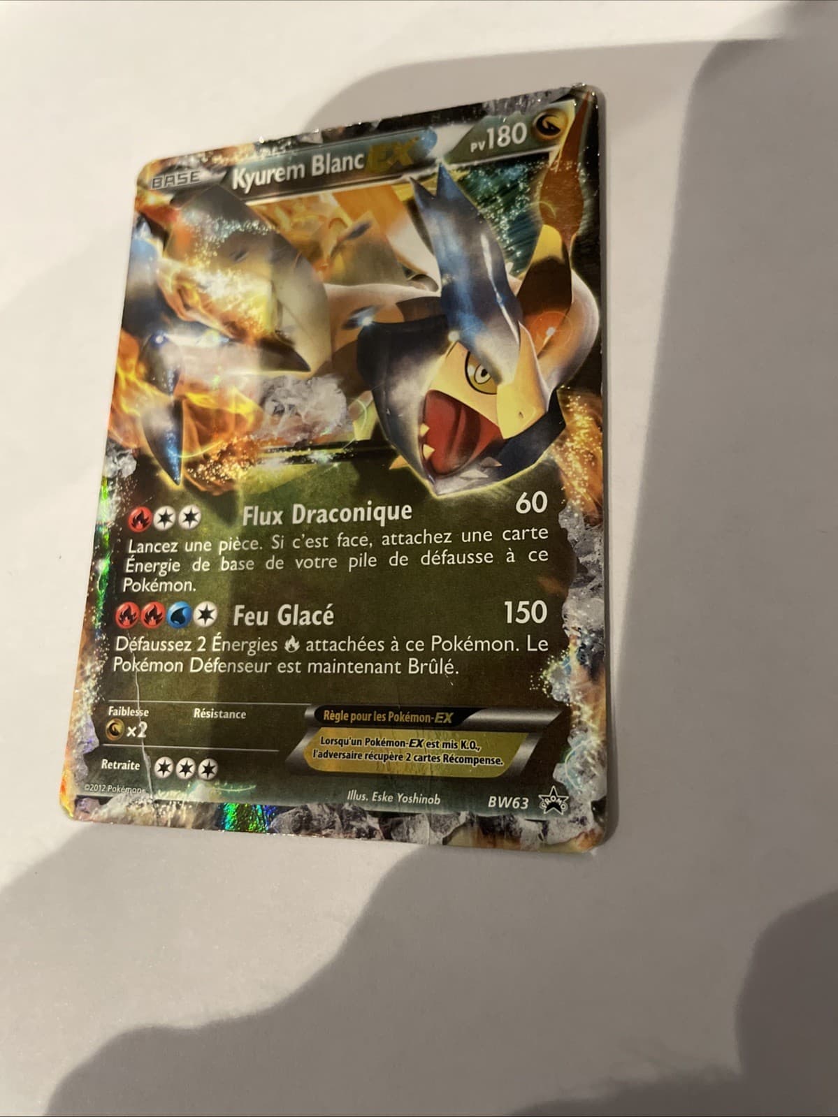 KYUREM BLANC EX POKÉMON BW63 PROMO NOIR & BLANC FR