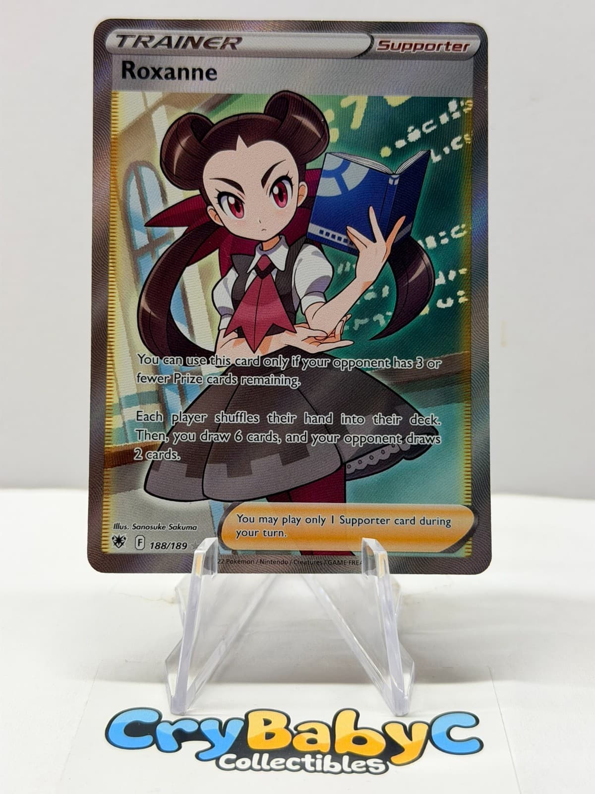 Pokemon Roxanne 188/189 Astral Radiance Sword & Shield FULL ART TRAINER