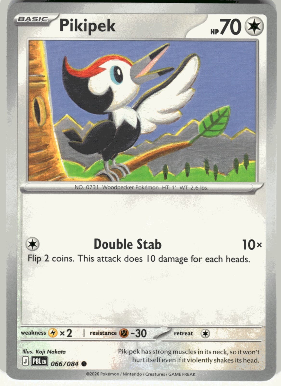 Pikipek 066/084 Common ME05: Pitch Black Pokemon Near Mint
