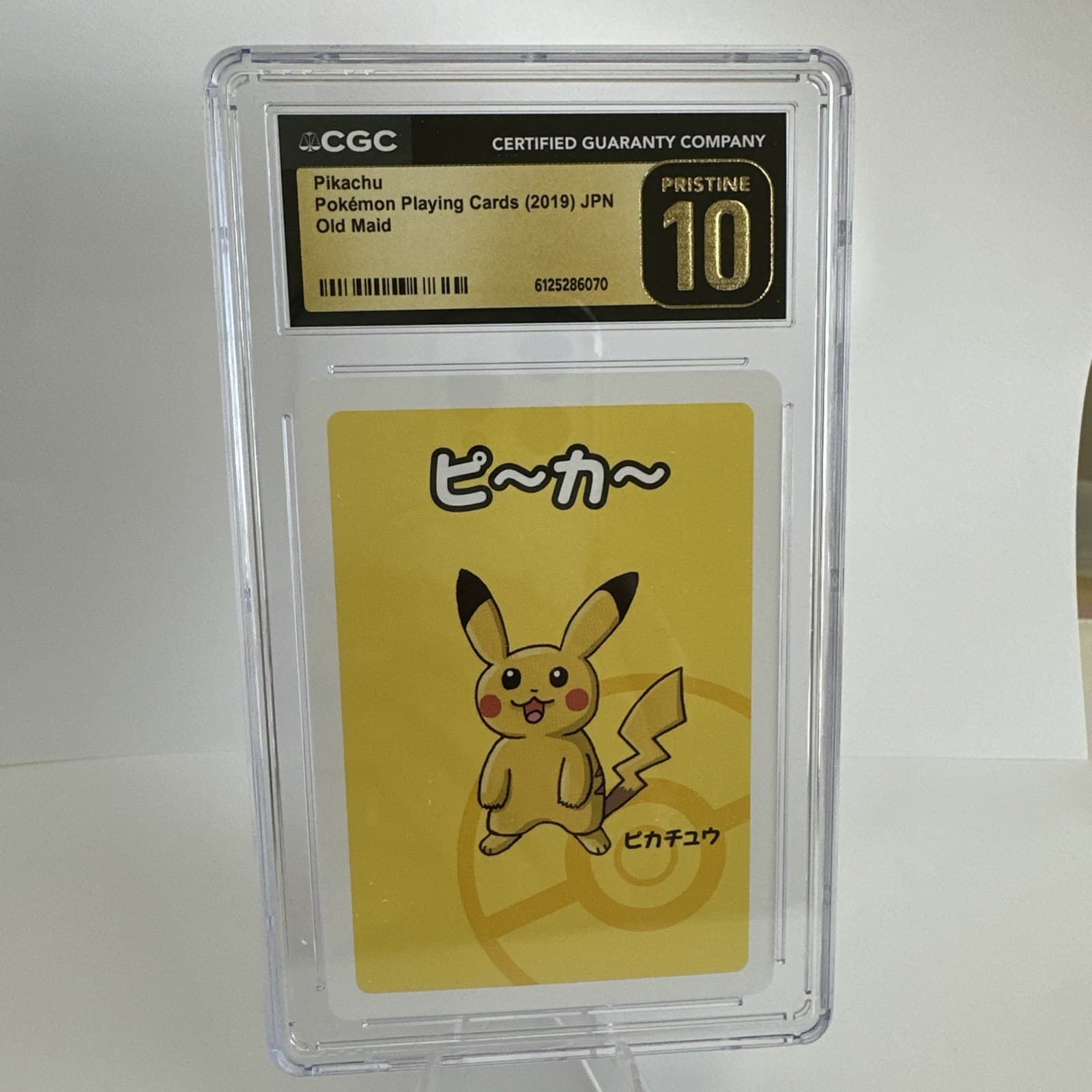 2019 Pikachu Old Maid Japanese Pokemon Card CGC Pristine 10 red back