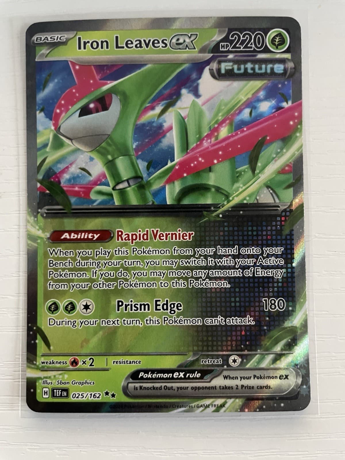 Pokemon Temporal Forces Iron Leaves EX 25/162 Double Rare