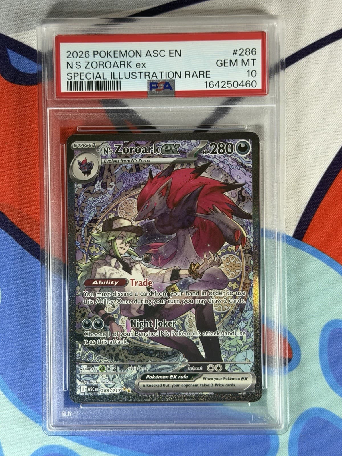 PSA 10 ME: Ascended Heroes - N's Zoroark EX Special Illustration Rare 286/217