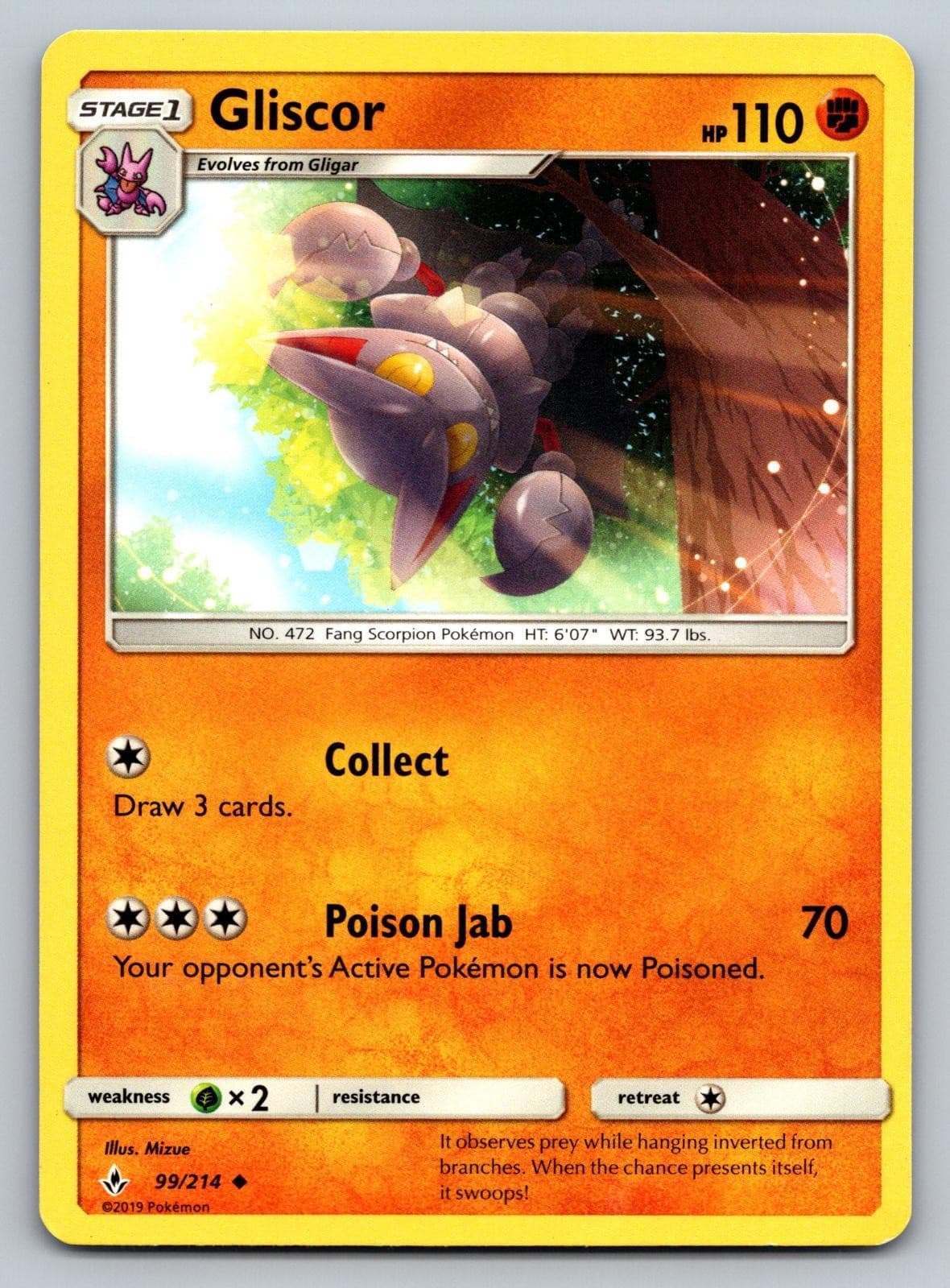 Gliscor 99/214 Uncommon Unbroken Bonds Pokemon Near Mint