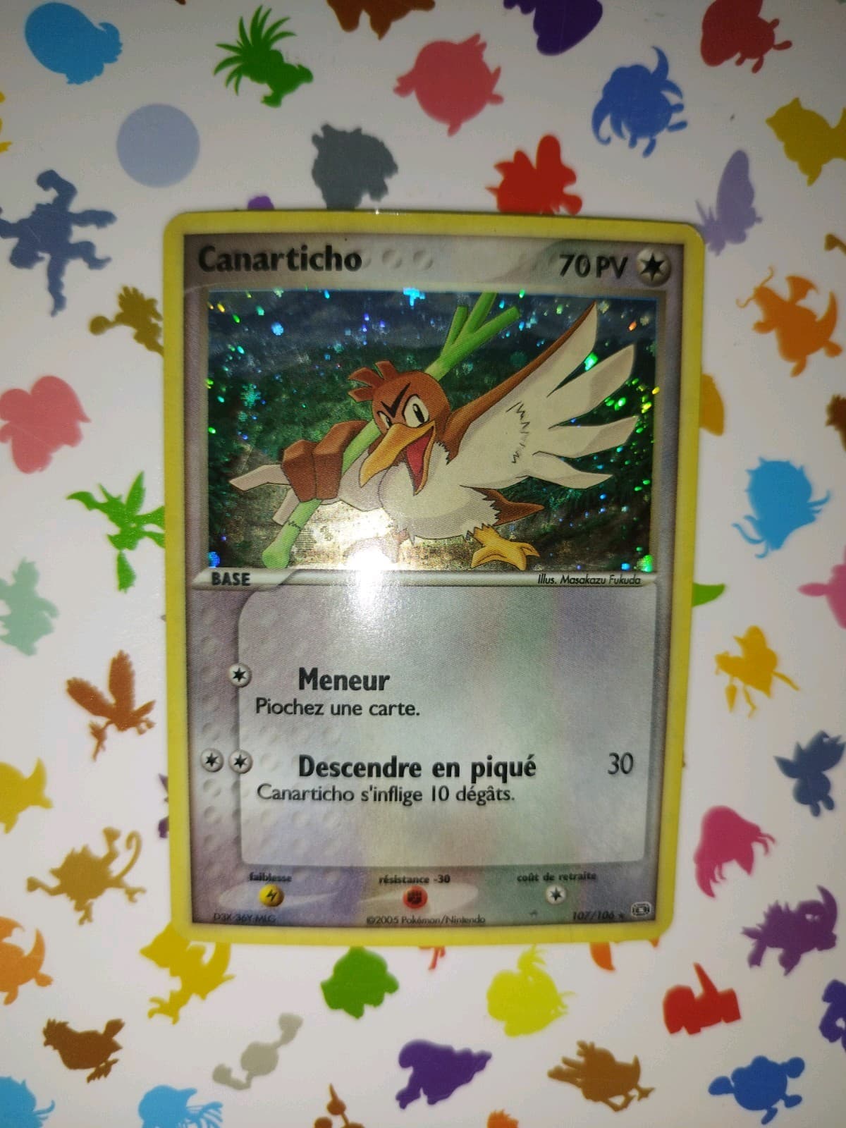 Carte Pokémon Canarticho Serie Ex Émeraude Secrète 107/106