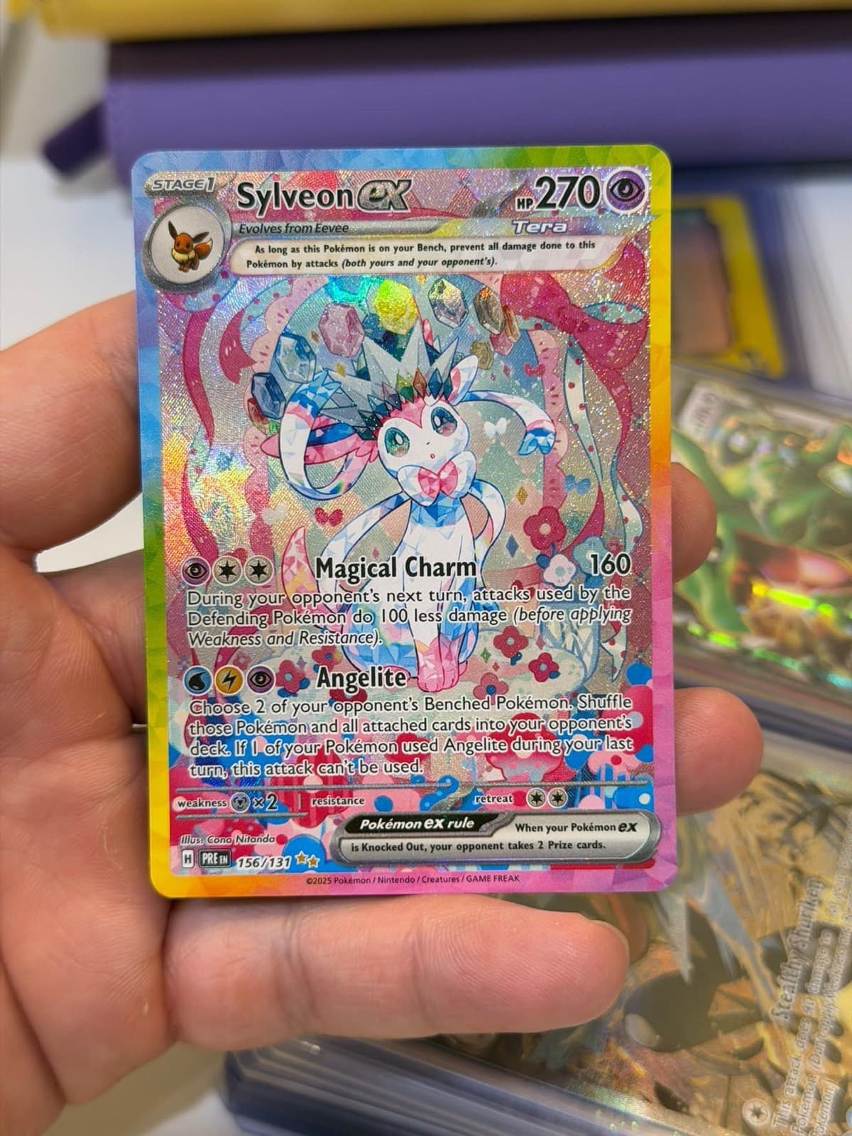 Pokemon Sylveon ex 156/131 SIR Prismatic Evolutions Special Illustration Rare NM