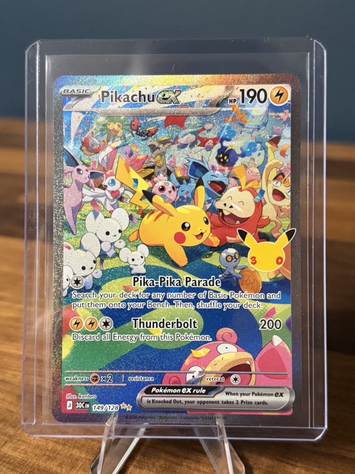 Pokemon 30th Celebration Pikachu ex (Daytime) SIR 149/128 NM+