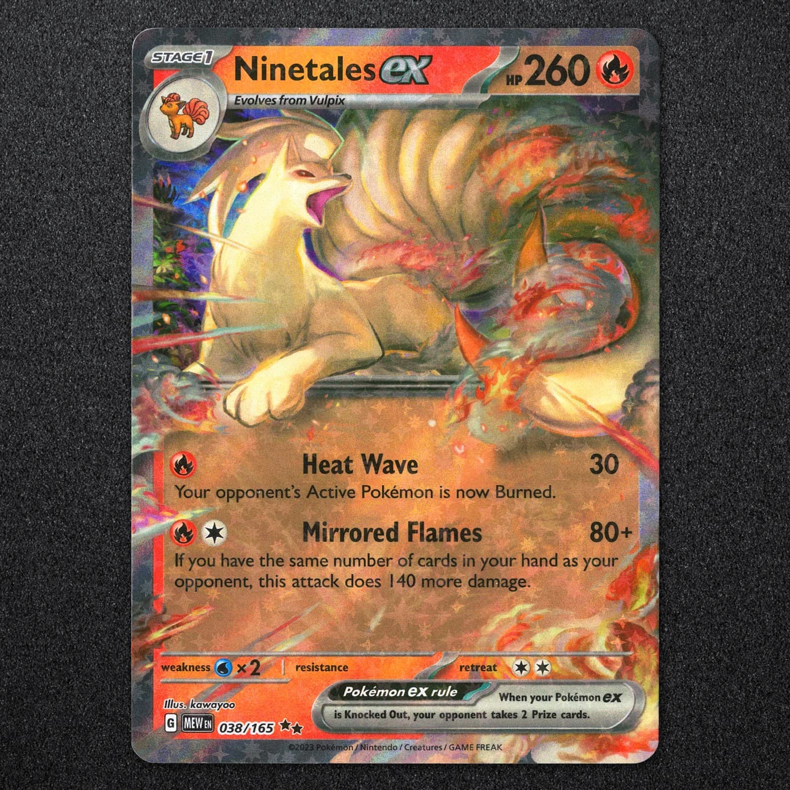 Ninetales EX 38/165 Pokemon Scarlet & Violet 151 2023 Holo Rare Lightly Played