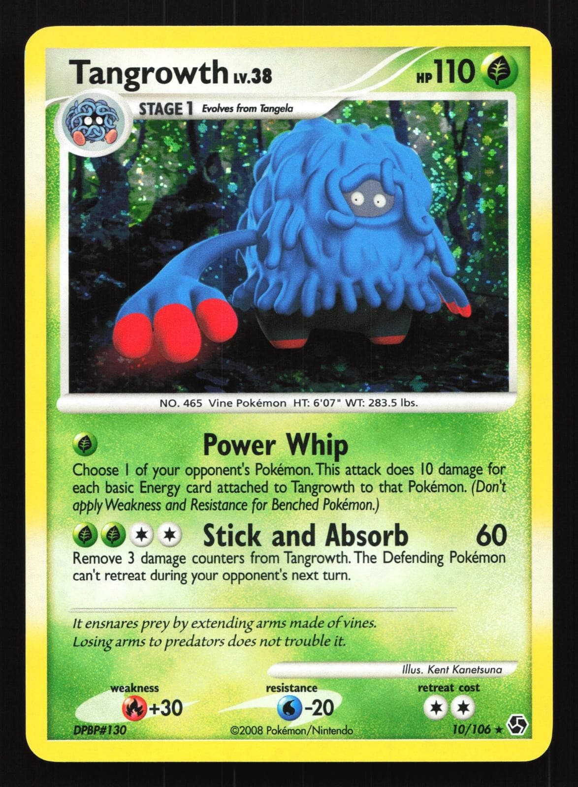 Tangrowth 10/106 Great Encounters Holo Rare Pokemon Card