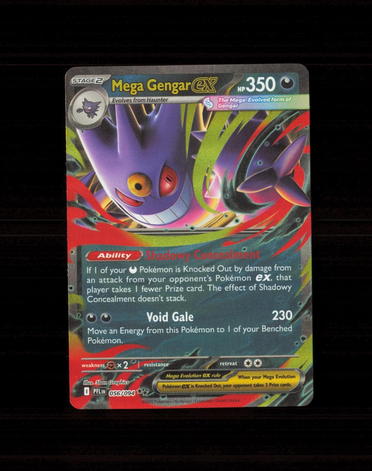 2025 Pokemon Phantasmal Flames Mega Gengar ex 056/094 Holo NM
