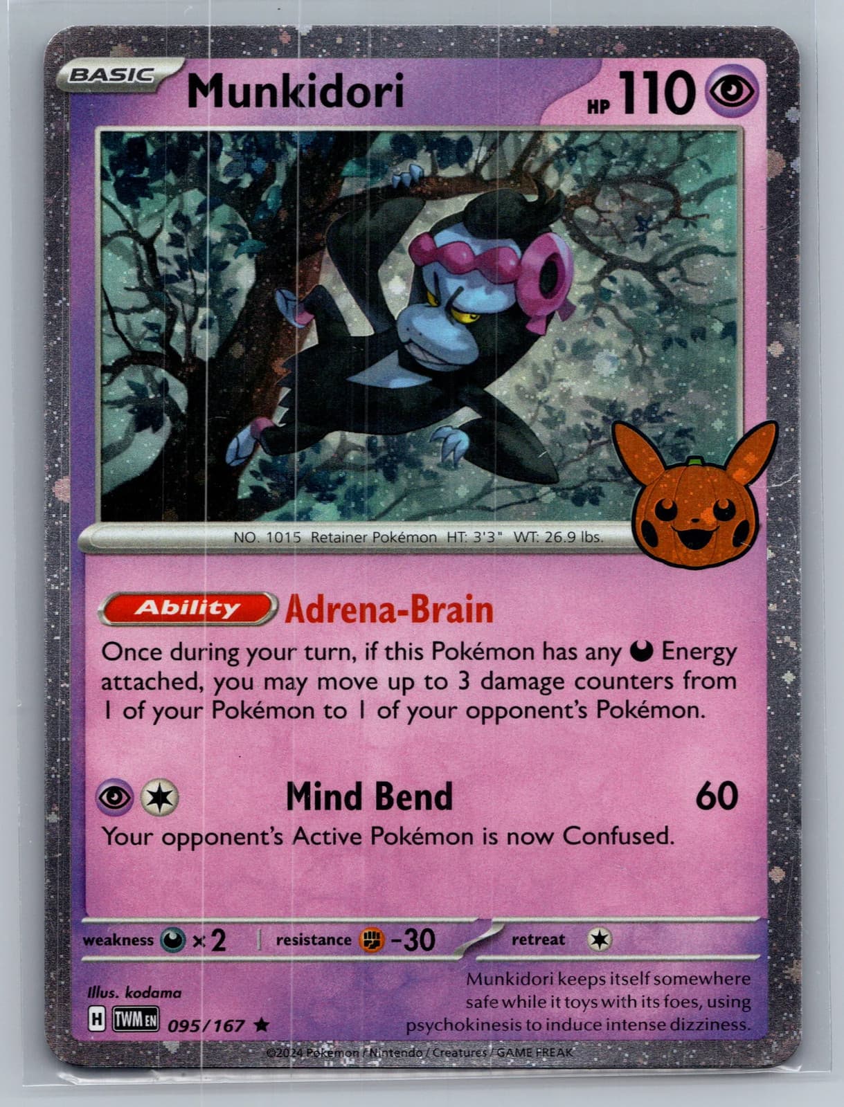 Munkidori #95/167 2024 Twilight Masquerade Pokemon TCG