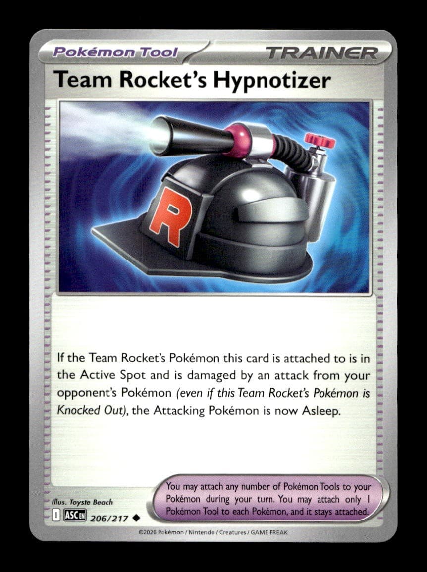 Team Rocket's Hypnotizer 206/217 Uncommon Ascended Heroes Pokemon Near Mint