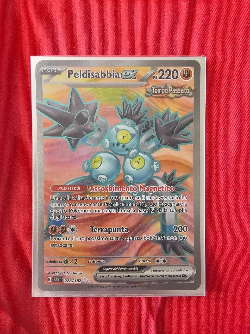 PELDISABBIA EX 228/182 PARADOSSO TEMPORALE CARTA POKEMON ITA RARA MINT
