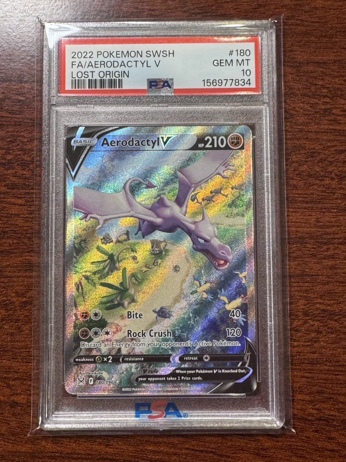 Aerodactyl V 180/196 Alt Art Lost Origin PSA 10 Gem Mint Pokemon
