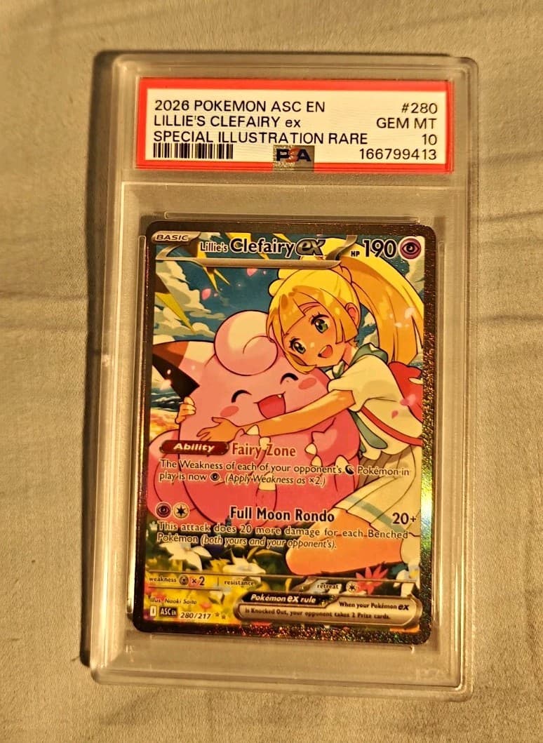 PSA 10 Lillie's Clefairy ex 280/217 Me: Ascended Heroes SIR Holo (GLOBAL SHIP)!