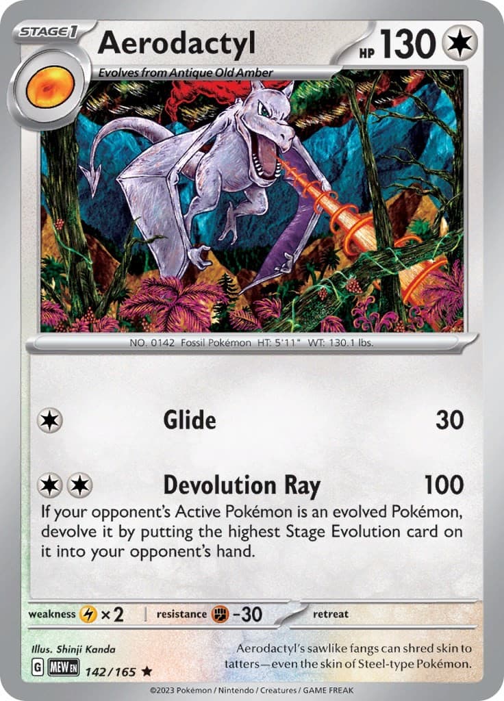 Aerodactyl Holo SV: Scarlet & Violet 151 142/165 NM Pokemon