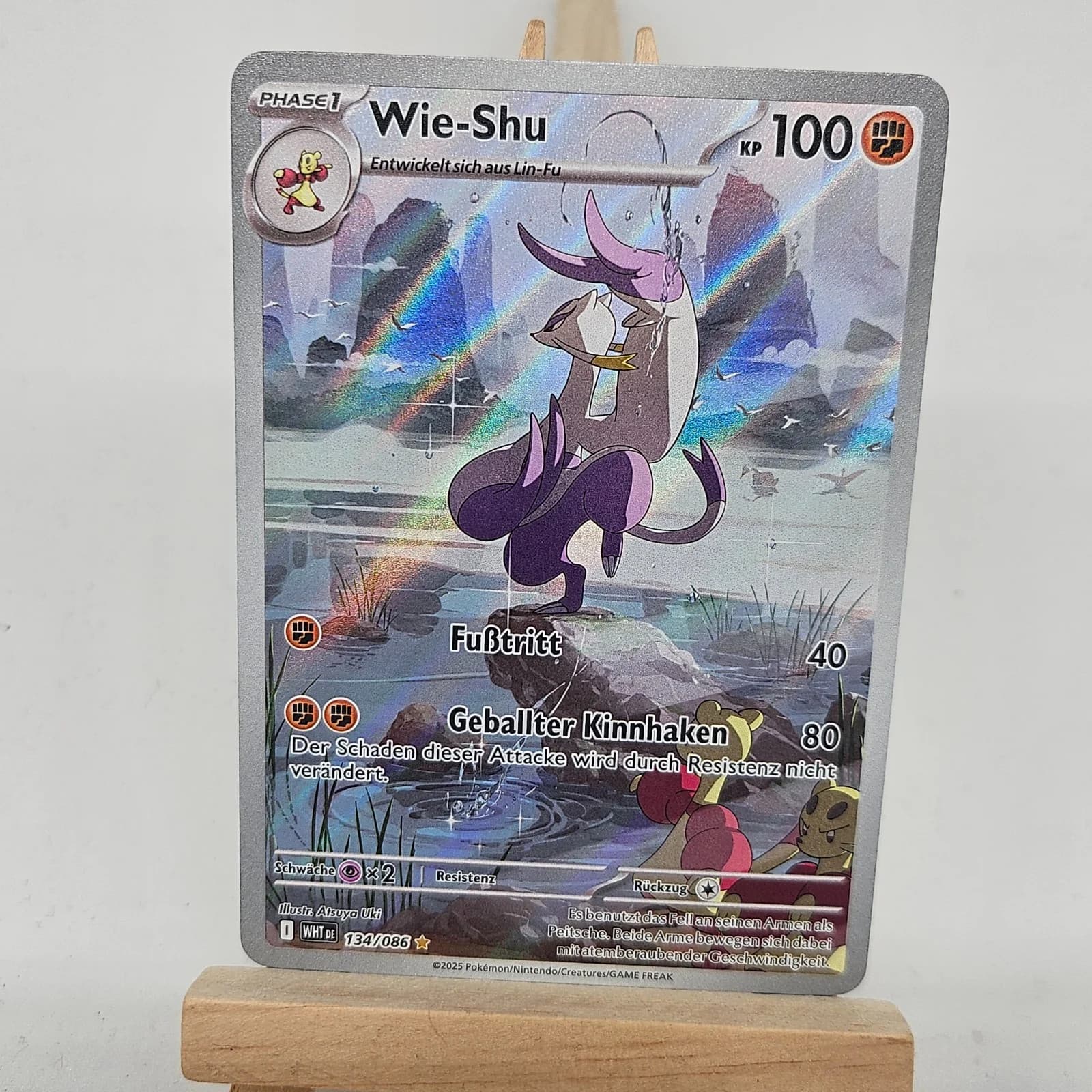 Pokemon Karte: Wie-Shu 134/086 Weiße Flammen Near Mint Deutsch IR