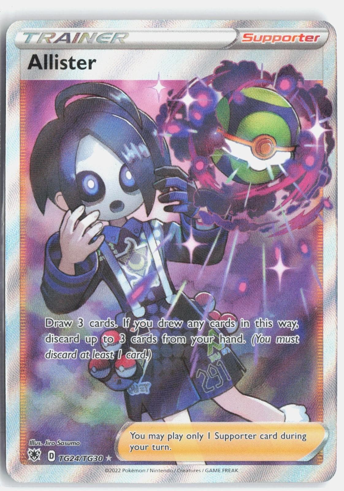 Allister TG24/TG30 Ultra Rare Astral Radiance Trainer Gallery Pokemon Holo LP