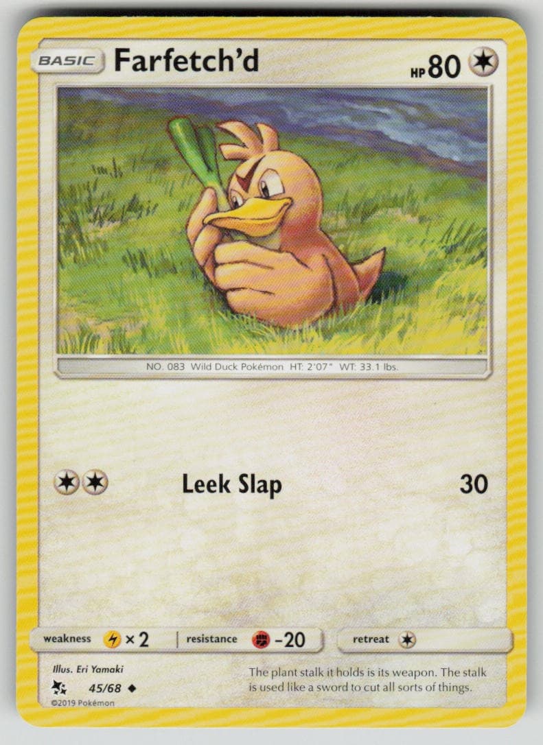 Farfetch'd 45/68 UC Hidden Fates Pokemon