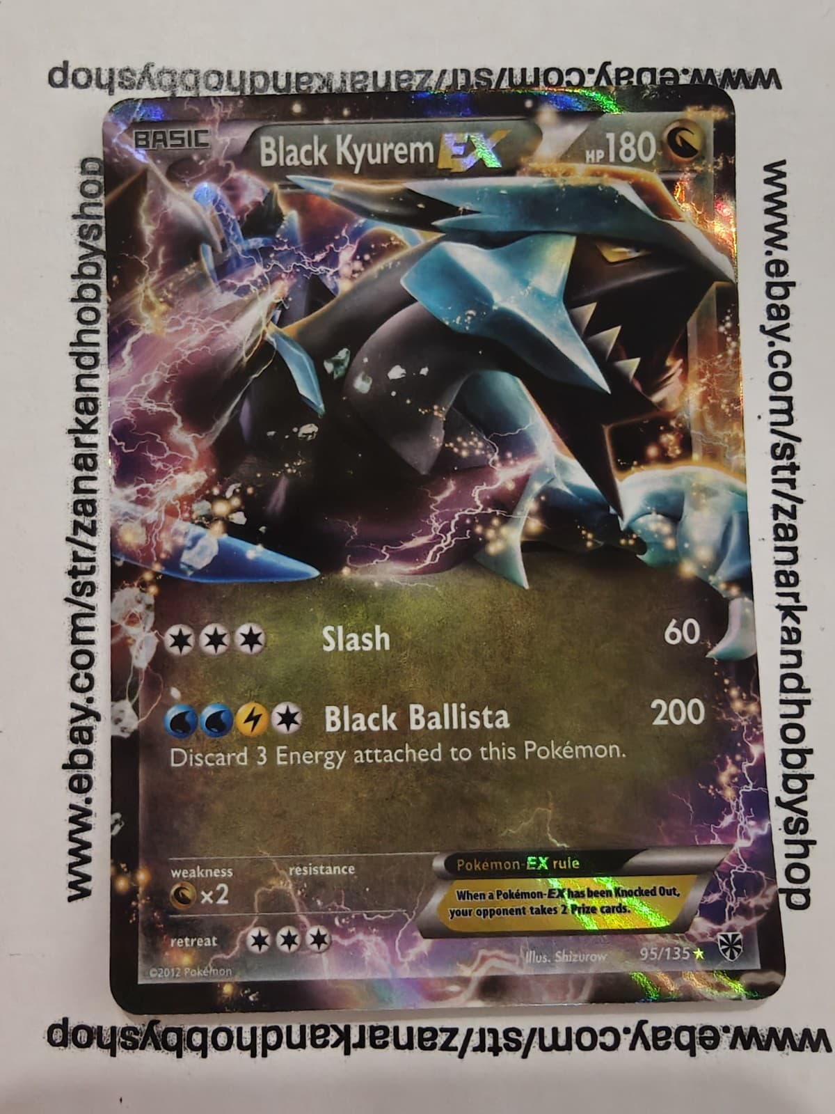 Pokemon Black Kyurem EX 95/135 Plasma Storm LP