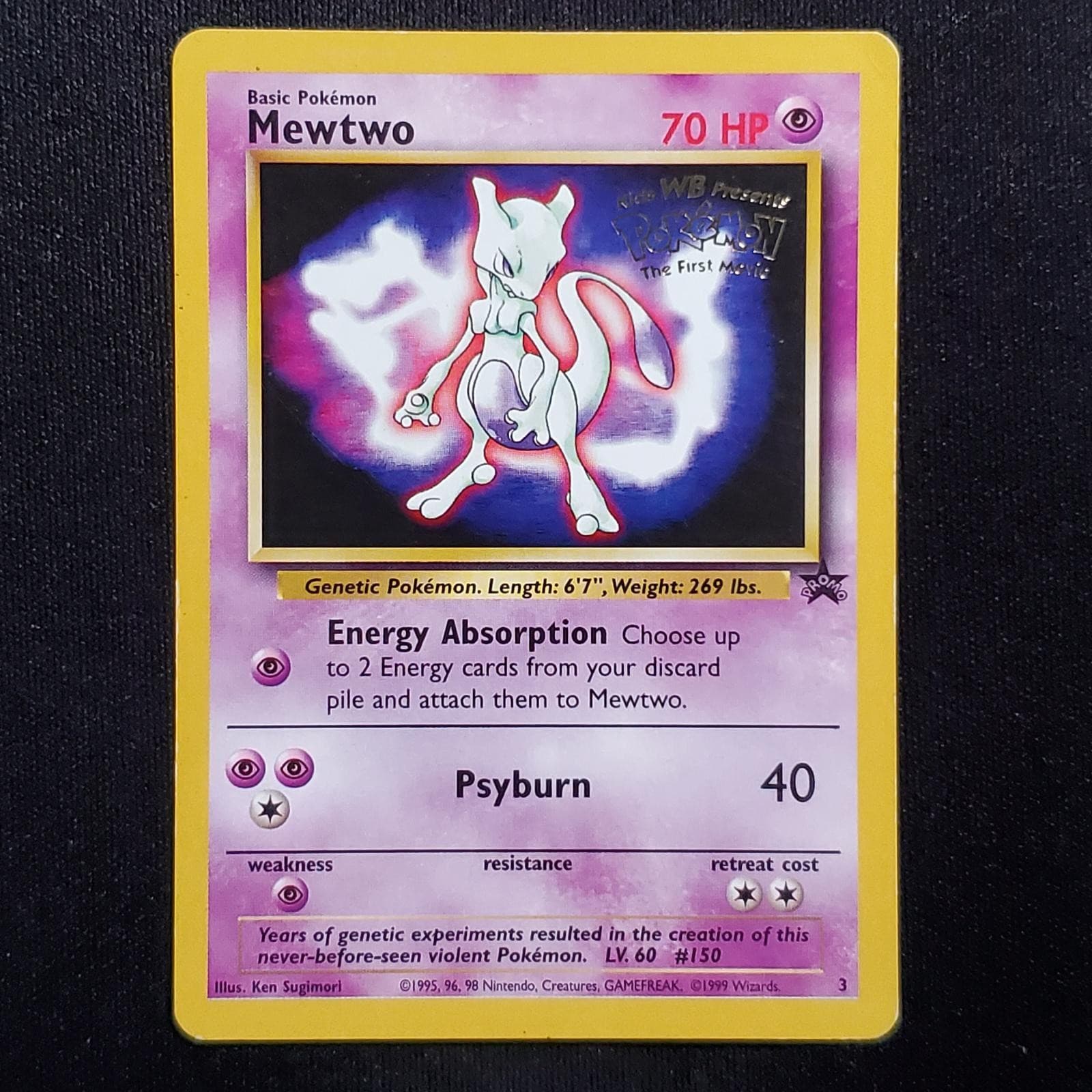 Mewtwo 3 Promo Wizards Black Star Promos Pokemon Moderately Played